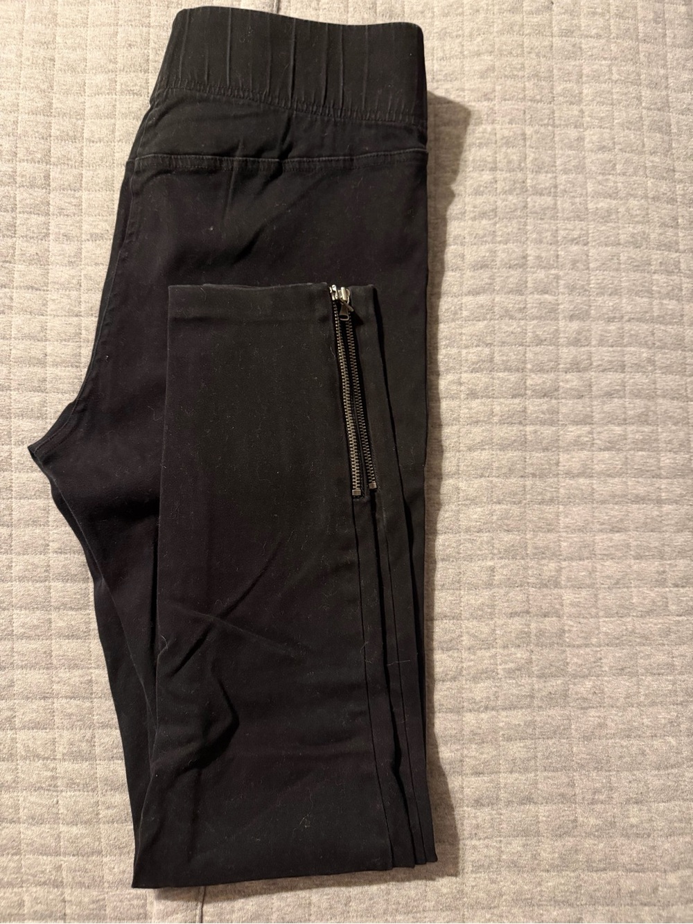 LOFT black womans Zip-Accent Jogger Pants